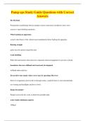 Pump ops Study Guide Questions with Correct&NewLine;Answers