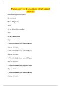 Pump ops Test 1 Questions with Correct&NewLine;Answers