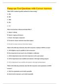 BUNDLE OF Pump ops   QUESTIONS WITH 100&percnt; CORRECT ANSWER