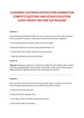 CALIFORNIA CUSTODIAN CERTIFICATION EXAMINATION &NewLine;COMPLETE QUESTIONS AND DETAILED SOLUTIONS &NewLine;LATEST UPDATE THIS YEAR JUST RELEASED
