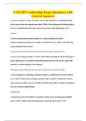 VATI RN Leadership Exam Questions with&NewLine;Correct Answers