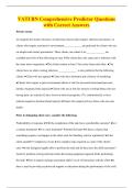 VATI RN Comprehensive Predictor Questions&NewLine;with Correct Answers