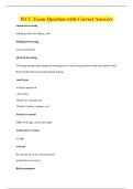 WCC Exam Question with Correct Answers