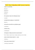 WCC Test 1 Question with Correct Answers