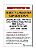 Alberta Carpenter Red Seal Exam &ndash; Complete 500&plus; Q&A Test Bank with Verified Answers & Detailed Rationales &vert; AIT-Aligned &vert; Interprovincial Standards Red Seal Endorsement &vert; 2026&sol;2027 Edition &vert; Guaranteed Pass &vert; Instant Download