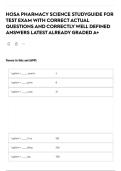 HOSA PHARMACY SCIENCE STUDYGUIDE FOR TEST EXAM WITH CORRECT ACTUAL QUESTIONS AND CORRECTLY WELL DEFINED ANSWERS LATEST ALREADY GRADED A&plus;