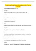 Woodshop Final Exam Questions with Correct&NewLine;Answers