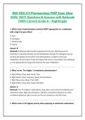 BSN HESI 315 Pharmacology PREP Exam &lpar;New 2026&sol; 2027&rpar; Questions & Answers with Rationale &vert;100&percnt; Correct&vert; Grade A &ndash; Nightingale
