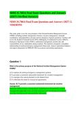 NIMS IS-700&period;b Final Exam Prep 2026 &vert; National Incident Management System Verified Answers