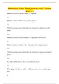 Woodshop Safety Test Questions with Correct&NewLine;Answers