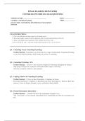 COUNSELING PSYCHOLOGY EXAM 2026  COMPLETE EXAM QUESTIONS AND ANSWERS 100&percnt; VERIFIED A&plus; GRADE ASSURED&excl;&excl;&excl;&excl;&excl; NEW LATEST UPDATE&excl;&excl;&excl;&excl;&excl;