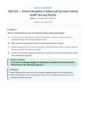 NSG526 &sol; NSG 526 Exam 2 &lpar;2026 &sol; 2027 Latest Update&rpar;&colon; Clinical Modalities in Advanced Psychiatric Mental Health Nursing Practice &vert; Rated A Guide with Verified Answers - Wilkes