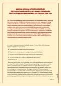 MEDICAL SURGICAL DETAILED ANSWER KEY&NewLine;250 Practice Questions with Correct Answers and Rationales&vert;&NewLine;Ideal Test Preparation Material &sol; Med Surg Proctored Exam Prep&NewLine;