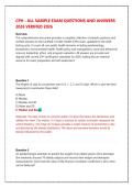 CPH Exam Practice Question Bank 2026&sol;2027 &vert; Certified in Public Health Verified Answers