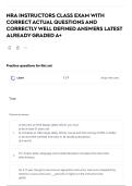 NRA INSTRUCTORS CLASS EXAM WITH CORRECT ACTUAL QUESTIONS AND CORRECTLY WELL DEFINED ANSWERS LATEST ALREADY GRADED A&plus;