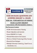 NURS 104 Exam 2 questions and answers 2026-2027 A&plus; Grade