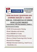NURS 104 Exam 2 questions and answers 2026-2027 A&plus; Grade
