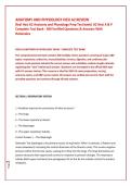 ANATOMY AND PHYSIOLOGY HESI A2 REVIEW&NewLine;Real Hesi A2 Anatomy and Physiology Prep Test bank&sol; A2 Hesi A & P &vert;&NewLine;Complete Test Bank - 500 Verified Questions & Answers With Rationales&NewLine;