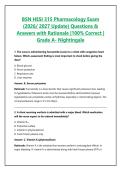 BSN HESI 315 Pharmacology Exam &lpar;2026&sol; 2027 Update&rpar; Questions & Answers with Rationale &vert;100&percnt; Correct &vert; Grade A- Nightingale