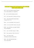CMN 548-2 Acronyms Questions and Answers with Solutions &vert; Complete Psychiatric Mental Health Nursing Exam Study Guide &vert; Latest 2026 Update