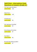 Swift River - Interruptions Exam Questions & Answers &lpar;Grade A&plus;&rpar;&period;docx&NewLine;&NewLine;