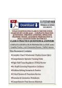 TEXAS WASTEWATER CLASS D CERTIFICATION EXAM STUDY GUIDE 2026 &ndash; COMPLETE PRACTICE QUESTIONS&comma; VERIFIED ANSWERS&comma; OPERATOR TRAINING NOTES&comma; LICENSING PREPARATION & REAL EXAM SUCCESS MATERIALS