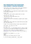 NSC KNOWLEDGE TEST QUESTIONS AND CORRECT VERIFIED ANSWERS