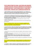 STATE FARM ESTIMATICS EXAM&ndash; QUESTIONS AND ANSWERS &NewLine;&vert;VERIFIED AND WELL DETAILED ANSWERS PLUS RATIONALES &vert; &NewLine;GUARANTEED PASS &vert; LATEST EXAM UPDATE &vert; EXAM PREP &vert; &NewLine;STUDY GUIDE &vert; PRACTICE TEST&vert; DOWNLOAD INSTANT PDF 