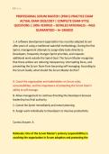 PROFESSIONAL SCRUM MASTER I &lpar;PSM I&rpar; PRACTICE EXAM &NewLine;ACTUAL EXAM 2026&sol;2027 &vert; COMPLETE EXAM-STYLE &NewLine;QUESTIONS &vert; 100&percnt; VERIFIED &ndash; DETAILED RATIONALES &ndash; PASS &NewLine;GUARANTEED &ndash; A&plus; GRADED 