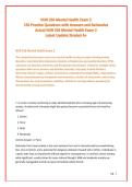 NUR 256 Mental Health Exam 2&NewLine;150 Practice Questions with Answers and Rationales&vert;&NewLine;Actual NUR 256 Mental Health Exam 2&vert;&NewLine;Latest Update&vert;Graded A&plus;&NewLine;