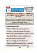 SFST TEST FINAL PAPER 2026 COMPLETE QUESTIONS WITH CORRECT ANSWERS GRADED A&plus;