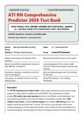 ATI RN Comprehensive Predictor 2026 Test Bank - 300 Verified Q&A with Rationales &vert; Latest Exam &vert; Graded A&plus;