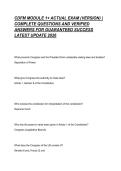 CDFM MODULE 1&plus; ACTUAL EXAM &lpar;VERSION&rpar; &vert; COMPLETE QUESTIONS AND VERIFIED ANSWERS FOR GUARANTEED SUCCESS LATEST UPDATE 2026