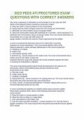 ATI PEDS PROCTORED EXAM 2023&period; QUESTIONS WITH CORRECT ANSWERS&period; UPDATED VERSION FOR 2026&sol;2027 EXAMS 