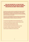 NFPA 1031 FIRE INSPECTOR 1 & 2 EXAM TEST BANK&vert; &NewLine;FIRE INSPECTOR LATEST NFPA 1031 EXAM TEST BANK WITH 400 QUESTIONS AND CORRECT VERIFIED ANSWERS&NewLine;