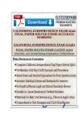 CALIFORNIA JURISPRUDENCE EXAM 2026 FINAL PAPER SOLVED ITEMS ACCURATE MARKING
