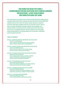 FIRE INSPECTOR EXAM TEST BANK 2&NewLine;COMPREHENSIVE REVIEW QUESTIONS WITH VERIFIED ANSWERS&NewLine;500 QUESTIONS & RATIONALES- LATEST EXAM FORMAT&vert;&NewLine;FIRE INSPECTOR EXAM TEST BANK&NewLine;