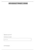 AIR ASSAULT PHASE 1 WRITTEN TEST 2026&sol;2027 COMPLETE QUESTIONS WITH VERIFIED CORRECT ANSWERS 