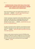 SUPERIOR SCHOOL OF REAL ESTATE FINAL ACTUAL EXAM &NewLine;QUESTIONS WITH COMPLETE SOLUTION GUIDE &lpar;A&plus; GRADED &NewLine;100&percnt; VERIFIED&rpar; LATEST VERSION 2026&excl;&excl;