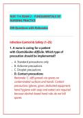 NUR 114 EXAM 2 &ndash; FUNDAMENTALS OF &NewLine;NURSING PRACTICE&NewLine;200 Questions with Rationales