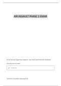 AIR ASSAULT PHASE 1 STUDY GUIDE &lpar;2024&rpar; LATEST UPDATE 2026&sol;2027 COMPLETE QUESTIONS WITH VERIFIED CORRECT ANSWERS &vert;&vert; 100&percnt; GUARANTEED PASS NEWEST VERSION