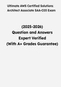 Ultimate AWS Certified Solutions Architect Associate SAA-C03 Exam &vert; Questions & Verified Answers &vert; Comprehensive AWS Certification Exam Review Study Guide PDF &vert; 2026