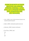 CESSWI EXAM WITH ACCURATE QUESTIONS AND ANSWERS &lpar;VERIFIED ANSWERS&rpar; &vert; LATEST &lpar;2026&sol;2027&rpar; UPDATED VERSION &vert; 100&percnt; GUARANTEED PASS &lbrace;JUST RELEASED&rcub;