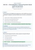 NSG526 &sol; NSG 526 Exam 3 &lpar;2026 &sol; 2027 Latest  Update&rpar;&colon; Clinical Modalities in Advanced Psychiatric Mental Health Nursing Practice &vert; Rated A Guide with Verified Answers - Wilkes