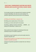 CHSOS EXAM &vert; COMPREHENSIVE QUESTIONS AND VERIFIED &NewLine;ANSWERS &lpar;100&percnt; ACCURATE SOLUTIONS&rpar;&vert; ALREADY GRADED &NewLine;A&plus;