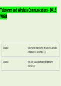 WGU D413 Telecomm and Wireless Communications OA Study Guide &vert; Latest 2026&sol;2027 Exam Preparation