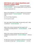 ESA Alarm cert 1 Exam Questions and Answers &lpar;Latest 2026&rpar;