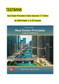 Test Bank- Real Estate Principles &colon; A Value Approach &lpar;7th Edition&rpar; By&colon; David Ling and Wayne Archer &vert; All Chapters Included &vert; Latest Version&NewLine;