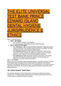 Elite PEI Dental Hygiene Jurisprudence & Ethics Test Bank &lpar;2026&sol;2027&rpar; &vert; S-Tier Prep Guide & Cheat Sheet