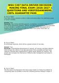 WGU C207 Data-Driven Decision-Making Final Exam Study Guide &vert; Latest 2026&sol;2027